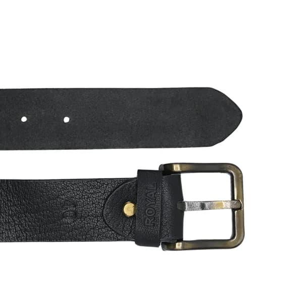 ROYAL Hand Crafted Leather Belts (Black, 40)