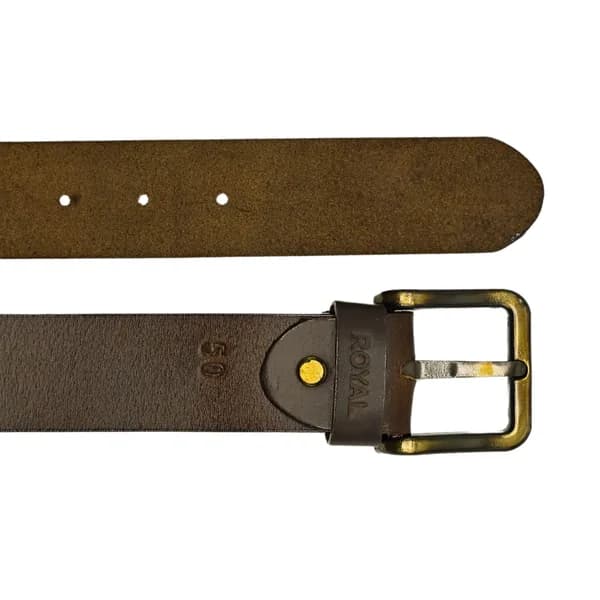 ROYAL Hand Crafted Leather Belts (Choclate Brown, 38)